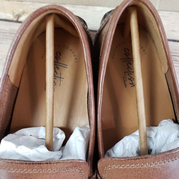 Clark's Ashmont Way Cognac Leather slip on loafer - Picture 6 of 7
